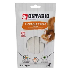 ONTARIO Lickable treat Chicken 5x14g laižomas skanėstas katėms su vištiena