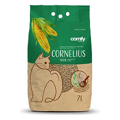 Comfy Cornelius sušokantis, žolelių kvapo kukurūzų kraikas katėms, 7 L
