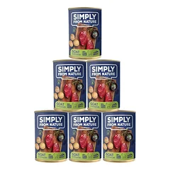 SIMPLY FROM NATURE Šlapias šunų maistas ožkiena su bulvėmis 6 x 400 g