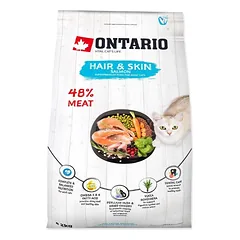 Ontario visavertis pašaras suaugusioms katėms Cat Hair&Skin, 2 kg — 3 nuotrauka