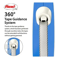FLEXI pavadėlis šuniui New Comfort XS juostinis 3m, žydras — 3 nuotrauka