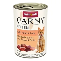 ANIMONDA Carny Kitten Veal&Chicken&Turkey 400 g veršiena, vištiena ir kalakutiena kačiukams