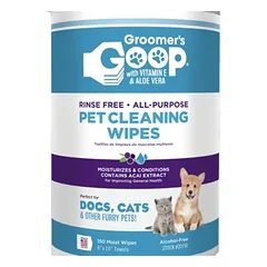 Groomer`s Goop Rinse Free Shampoo Wipes – REFILL, 150 gb