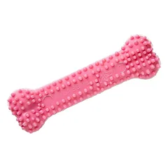 Nylabone Šuniuko Dantų Kaulas Vištiena - saugus dantų kramtukas šuniukams, su vištienos skoniu, Różowy / XS — 2 nuotrauka