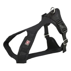 TRIXIE Comfort Soft touring petnešos, S 33-50cm/20mm, juodos parduotuvėje akvanamai.lt