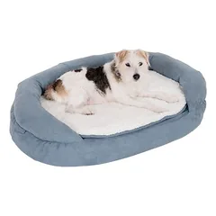 zooplus Exclusive guolis šunims Memory, ovalus, pilkai mėlynas, L 72 x B 50 x H 20 cm — 5 nuotrauka