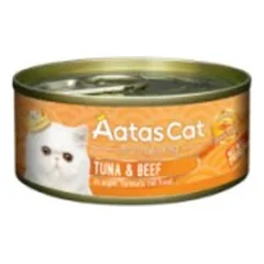 Aatas Cat Tantalizing tunas su jautiena, drėgnas maistas katėms 80 g parduotuvėje akvanamai.lt