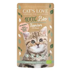 Cat's Love Bio drėgnas maistas katėms 6 x 100 g — 4 nuotrauka