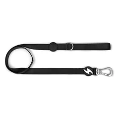 Dashi Solid pavadėlis juodas 120cm - miesto šunų pavadėlis, nailonas, juodas