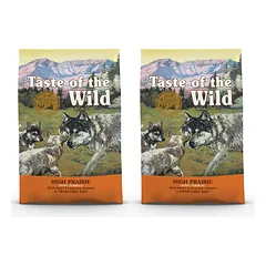 TASTE OF THE WILD High Prairie Puppy 24.4 kg (2 x 12,2 kg) su bizonais ir keptais elniena