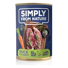 SIMPLY FROM NATURE Šlapias šunų maistas Antiena su morkomis 400 g