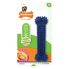 Nylabone Moderate Chicken Dental - lankstus dantų kramtukas šunims, pagardintas vištiena