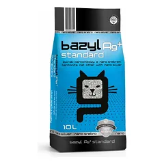 BAZYL Ag+ Standard 10 l bentonito kraiko su nanosidabru katėms
