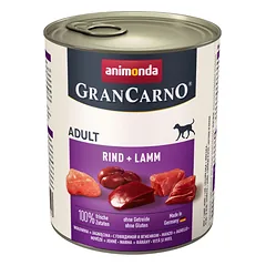 Animonda Grancarno Adult 800 g suaugusių šunų konservai su jautiena ir ėriena