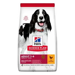 Hills Science Plan Adult 1-6 Medium su vištiena sausas maistas vidutinio dydžio šunims, 14 kg