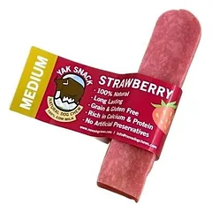 Jako sūris šunims su braškėmis, Yak Snack Strawberry, M dydis