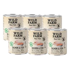 WILD FARM Pate Salmon&Fish 6x800g ėdalas šunims be glitimo