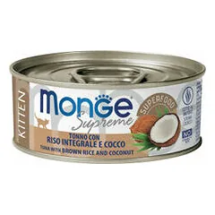 Monge Cat Supreme Kitten Tuna Flakes with Brown Rice and Coconut 80 g