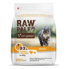 Raw Paleo Vet Expert sausas maistas katėms su kalakutiena ir vištiena, 250 g
