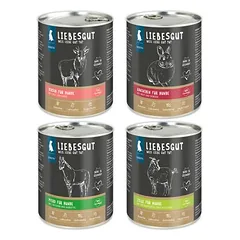 Liebesgut drėgnas maistas šunims, Friss-dich-satt rinkinys Sensitiv 24 x 800 g