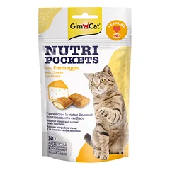 GimCat Nutri Pockets with Cheese & Taurine skanėstai katėms su Sūriu ir Taurinu 60g