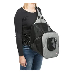 Trixie Savina Front Carrier transportavimo kuprinė šunims ir katėms, pilka, 30x33x26 cm, iki 10 kg — 3 nuotrauka