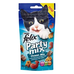 FELIX Party Mix Ocean skanėstai lašišų, menkių ir upėtakių skonio 60 g