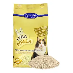 Lyra Pet® tofu kraikas katėms, grumstelinis, 15 kg + 2 pelytės — 5 nuotrauka