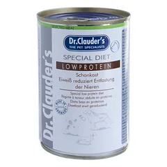 DR. CLAUDER’S Special Diet Low Protein specializuotas drėgnas maistas inkstų problemų turintiems šunims 400g