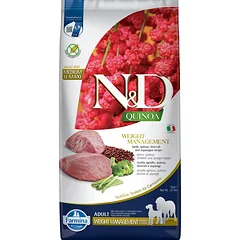 FARMINA N&D Quinoa Dog Adult Medium&Maxi Weight Management Lamb & Broccoli 2x7 kg