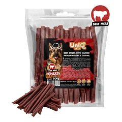 Uniq Pets jautienos lazdelės skanėstai su taurinu 500g