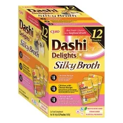 Ciao Dashi Delights šilkinis vištienos sultinys su sūriu ir lašiša, 12 vnt. — 2 nuotrauka