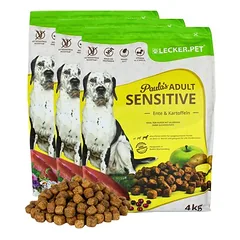 Lyra Pet Lecker.Pet® Paula's Adult Sensitive su antiena ir bulvėmis, sausas maistas šunims, 12 kg — 3 nuotrauka