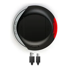 FLEXI žibintuvėlis automatiniam pavadėliui USB, juodas