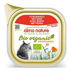 Almo Nature Bio Organic Maintenance jautienos paštetas, drėgnas maistas katėms 85 g — 3 nuotrauka