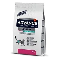 Advance Veterinary Diets Urinary Sterilized-Low Calorie sausas maistas sterilizuotoms katėms su šlapimo takų problemomis ir antsvoriu, 2.5 kg