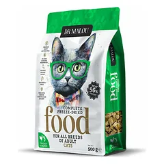 Dr Malou Cat Adult liofilizuotas pilnavertis maistas su vištiena ir lašiša katėms 500 g — 4 nuotrauka