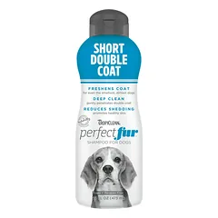 Tropiclean Perfect Fur Short Double Coat Shampoo - šampūnas šunims su trumpu dvigubu kailiu