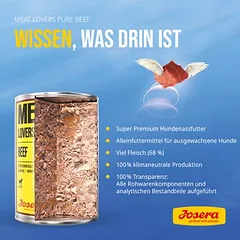 Josera Meatlovers Pure 6 x 400 g, drėgnas maistas šunims — 2 nuotrauka