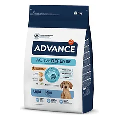 Advance Mini Light sausas maistas mažų veislių šunims su antsvoriu, su vištiena ir ryžiais, 3 kg