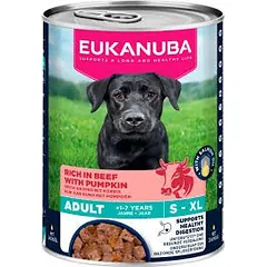 Eukanuba Beef With Pumpkin konservai suaugusiems šunims su jautiena ir moliūgu, 400 g