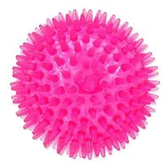 Šunų žaislas - Placek žaislinis šunų fantazijos kamuoliukas švilpiantis rožinis 8 cm