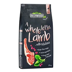 Greenwoods su ėriena, bulvėmis, špinatais ir spanguolėmis, sausas maistas šunims, 1,5 - 2,9 kg — 3 nuotrauka