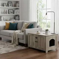 Uždara katės tualeto spintelė Relaxdays 10052204_695, 2 durys, 78,5 × 46 × 44,5 cm — 2 nuotrauka