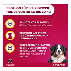 Advantix® 600 Spot-on šunims, 40-60 kg — 4 nuotrauka