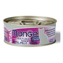 Monge Natural konservai su tunu, vištiena ir jautiena katėms - Pet24