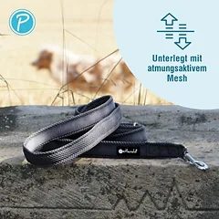 Petlando Mesh 3 m pavadėlis, juodas, Dideliems 26–45 kg — 2 nuotrauka