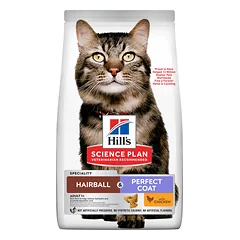 Hill's Science Plan Adult Hairball Indoor Chicken sausas maistas su vištiena
