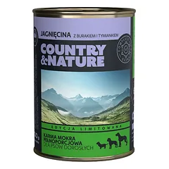COUNTRY&NATURE be grūdų  su ėriena 400 g
