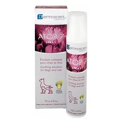 Dermoscent ATOP 7 Spray raminamasis purškalas sudirgusiai ar alergiškai odai šunims ir katėms, 75 ml